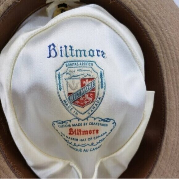 Biltmore Canada Wool Camel Hair Fedora Vintage 7 1/4 - Picture 9 of 13